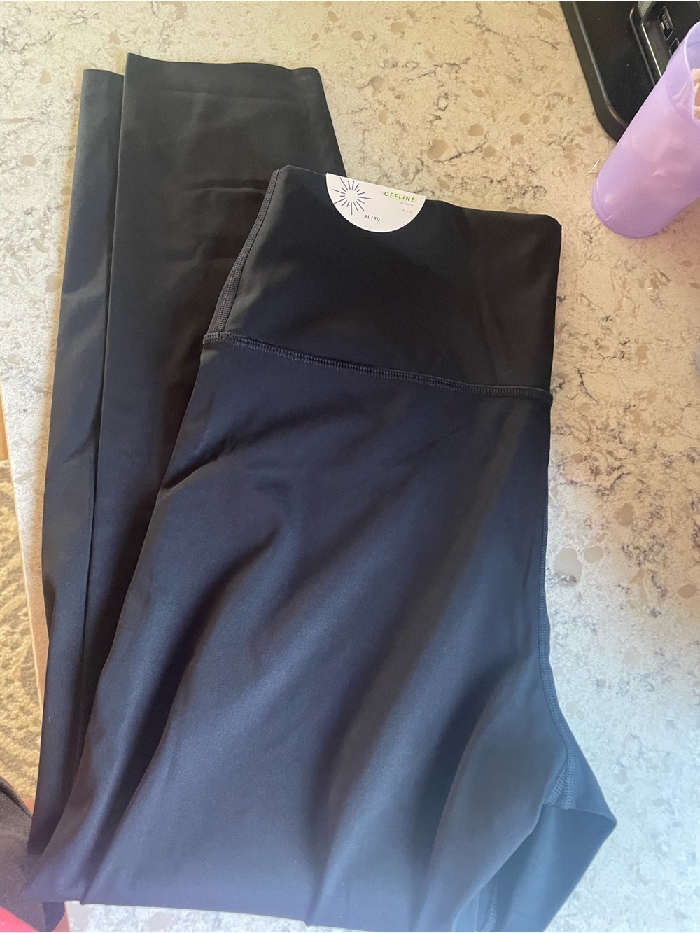 aerie Black High-Rise Leggings — Smooth Everyday Stretch